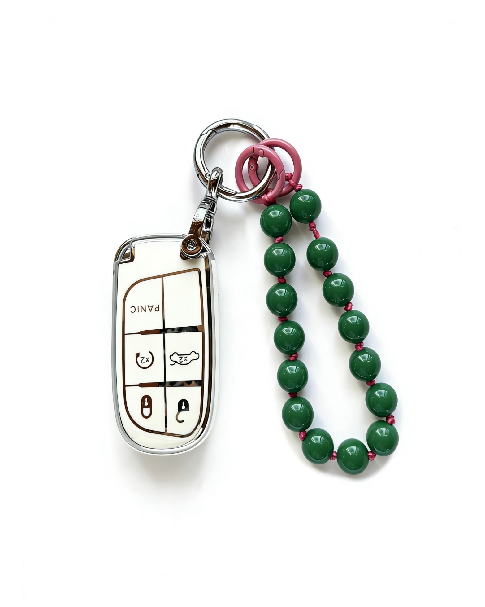 Jade Bead Jeep Key Fob Case