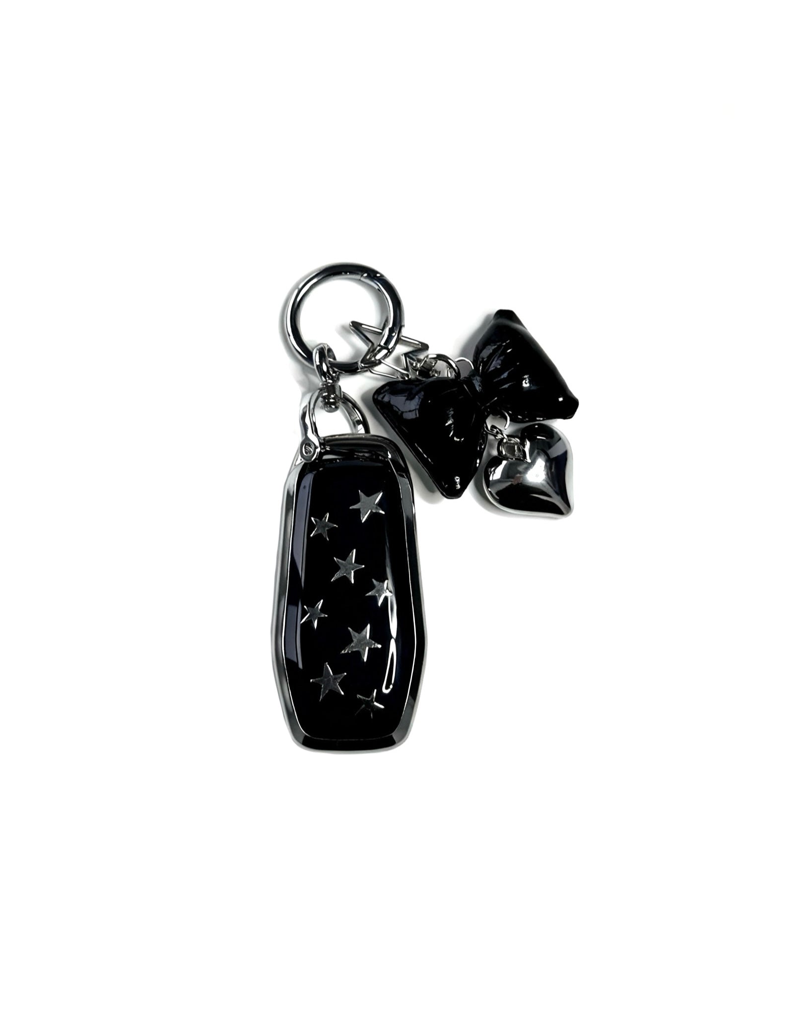 Black Bow Star Silver Ford Key Fob Case