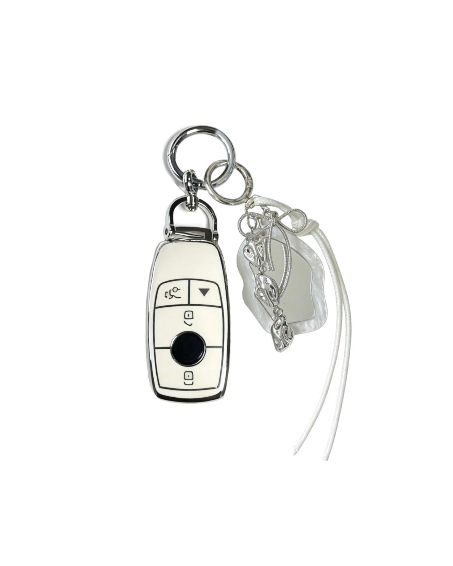 White Mirror Benz Key Fob Case