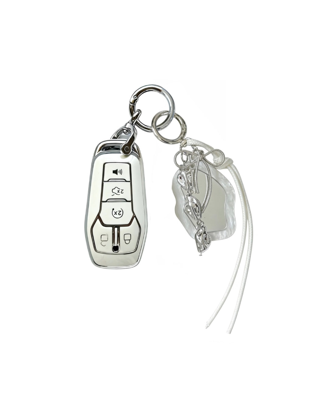 White Mirror Ford Key Fob Case