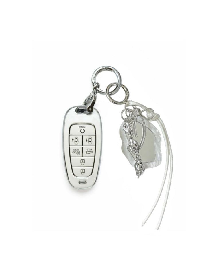 White Mirror Hyundai Key Fob Case