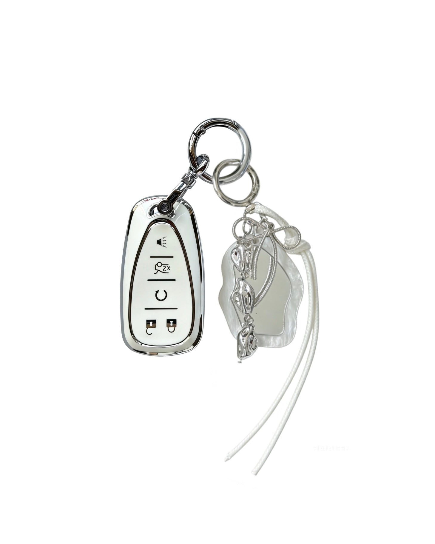 White Mirror Chevrolet Key Fob Case