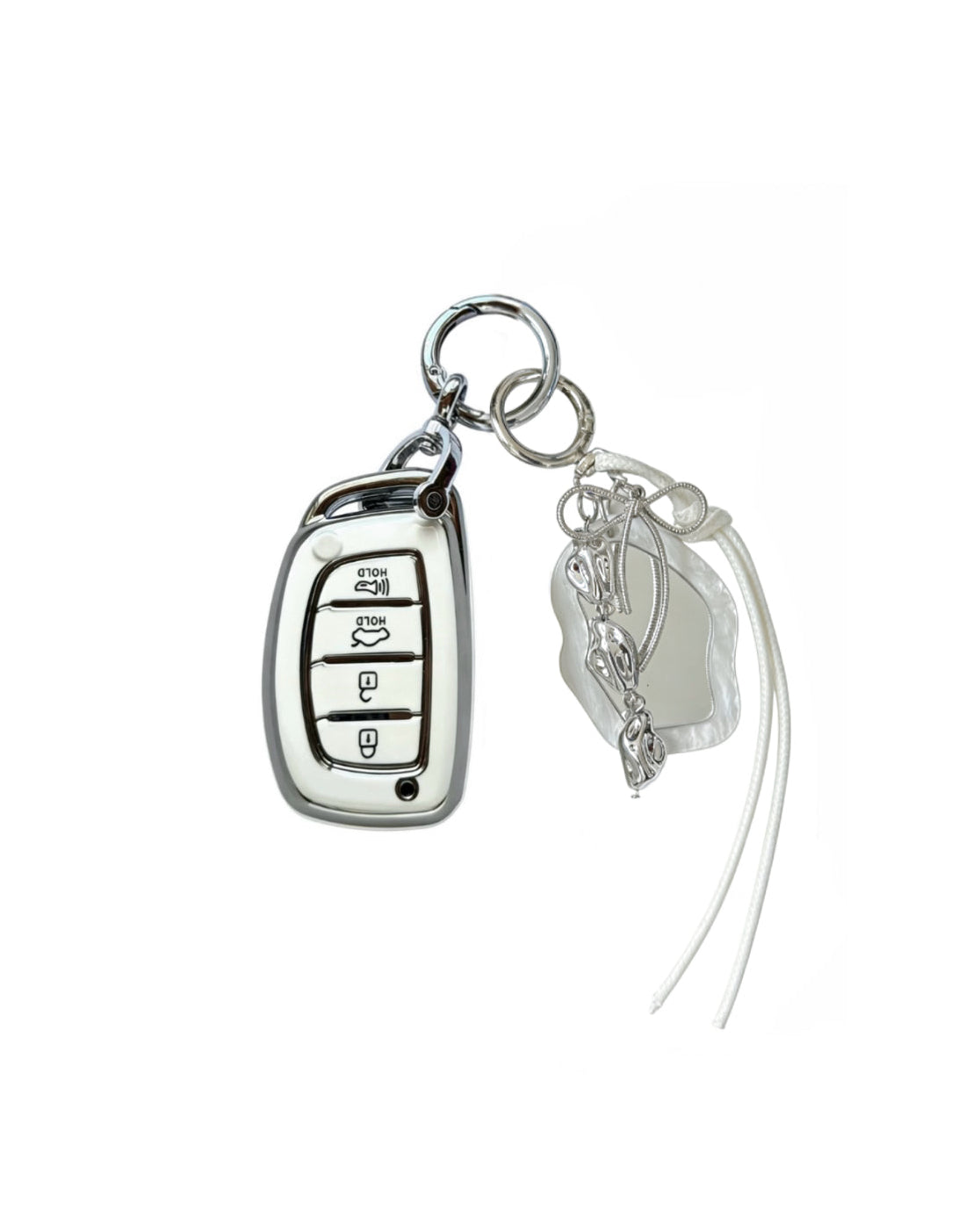 White Mirror Hyundai Key Fob Case
