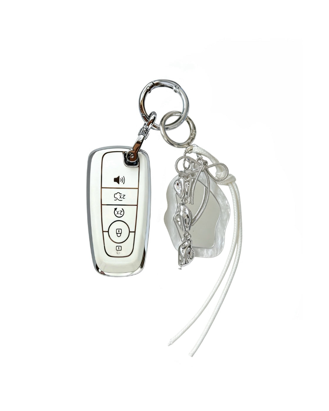 White Mirror Ford Key Fob Case