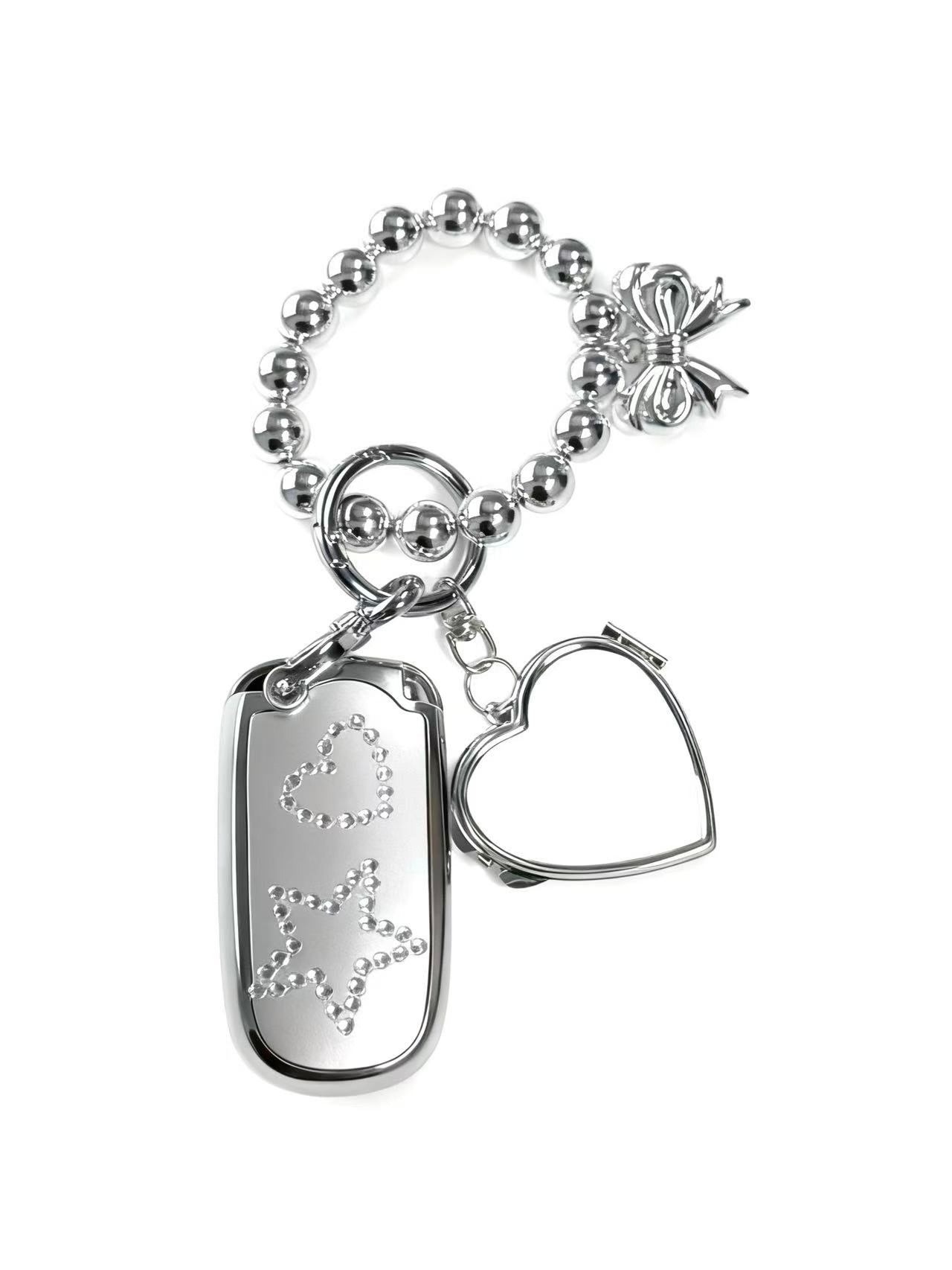 Mirror Silver Jeep Key Fob Case