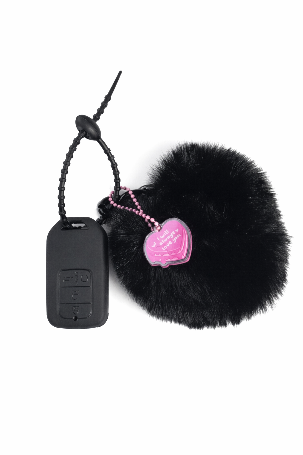 Fluffy Black Honda Key Fob Case