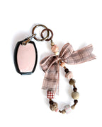 Wooden Pink Benz Car Key Fob Case
