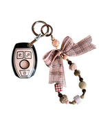 Wooden Pink Benz Car Key Fob Case