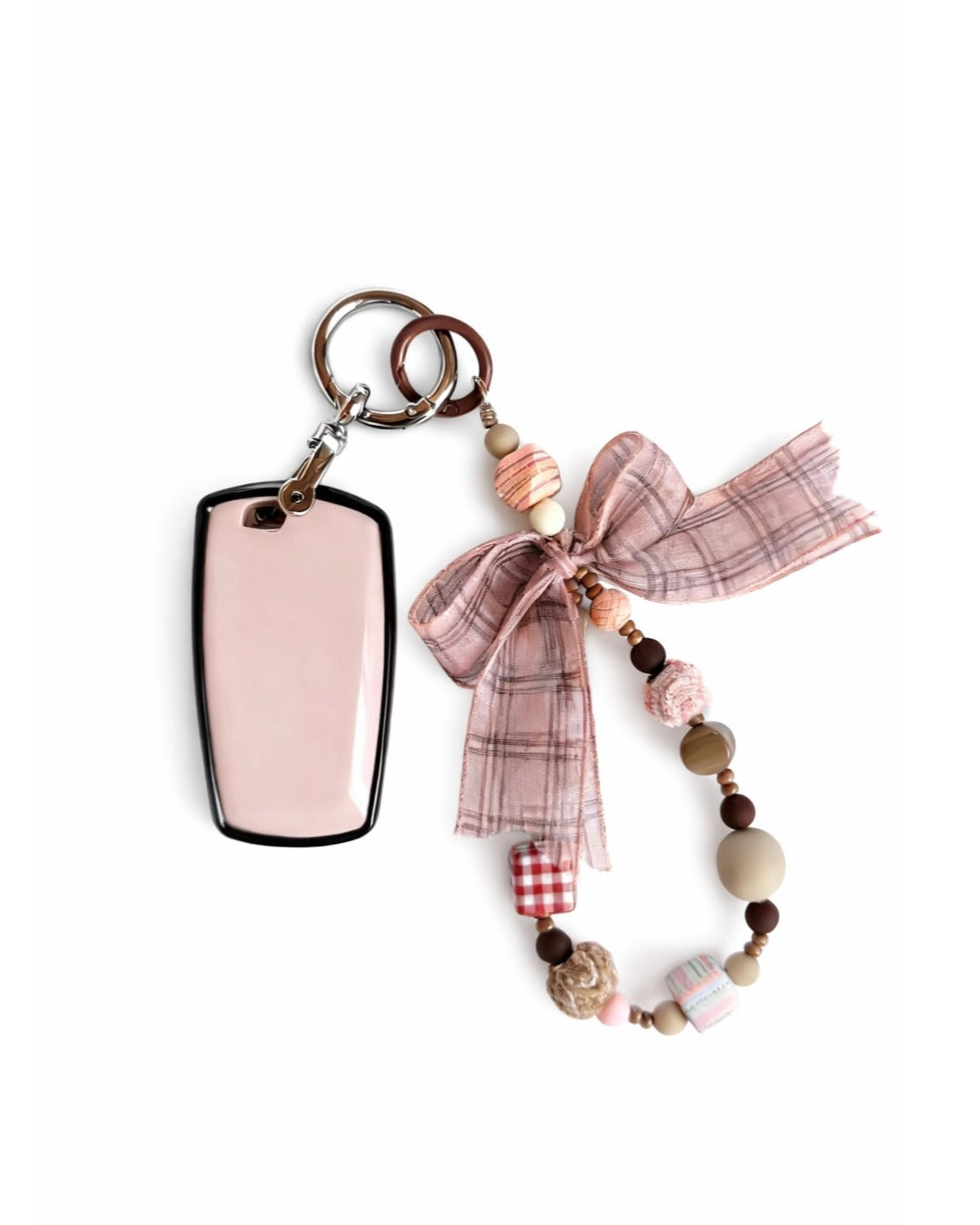 Wooden Pink BMW Car Key Fob Case