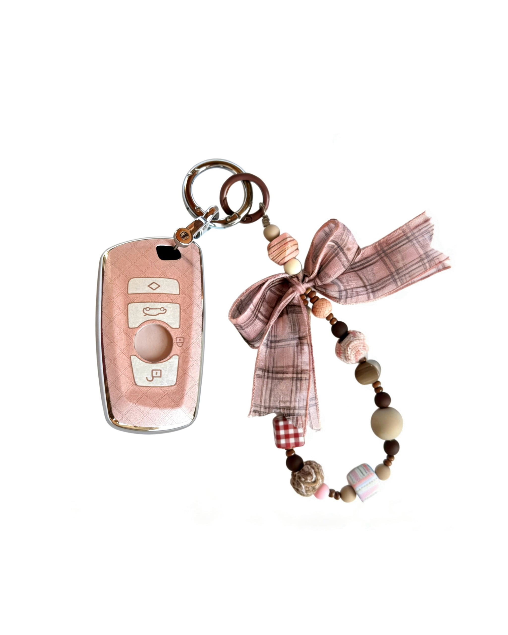Floral Pink BMW Key Fob Case