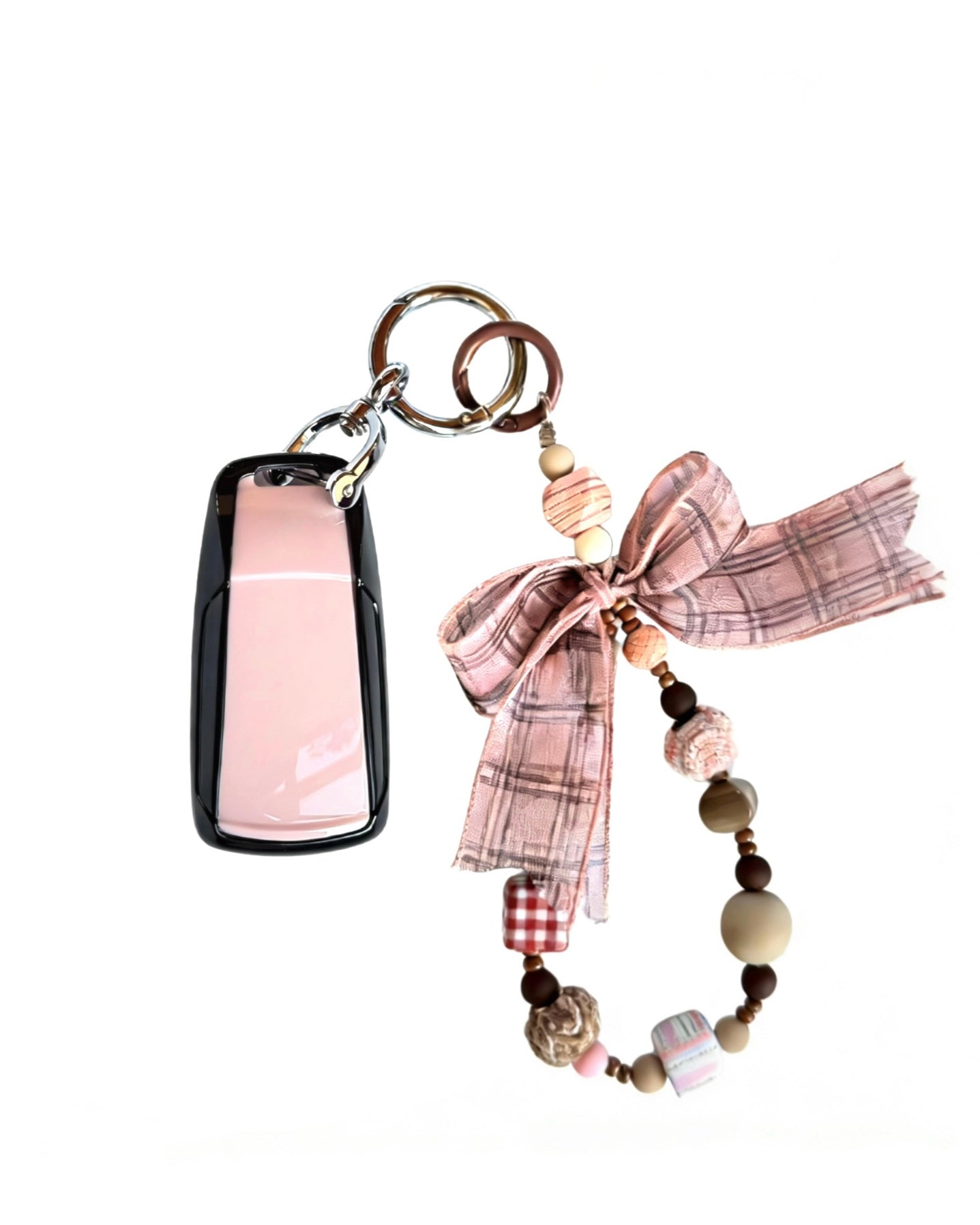 Wooden Pink Audi Car Key Fob Case