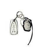 Chevrolet car key fob case with black mirror and bow key chain